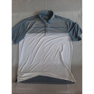 Callaway Men's XL Gray/White Performance Opti-Dri Golf Pullover Polo Shirt